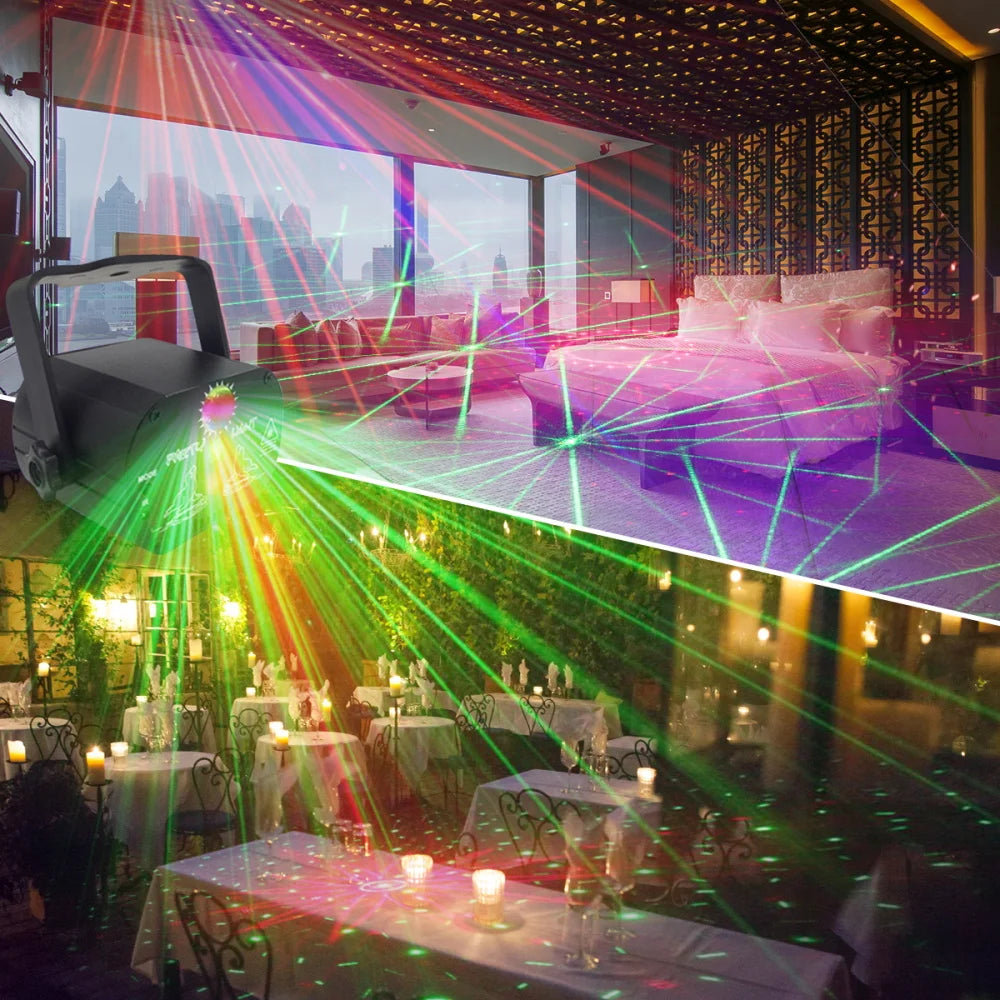 Mini RGB Disco Light DJ LED Laser Stage Projector Lamp