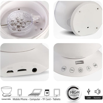 Ocean Wave Projector Light Led Night Lamp Music Player Remote Control USB Starry Projection Living Bedroom Party Decor Gifts